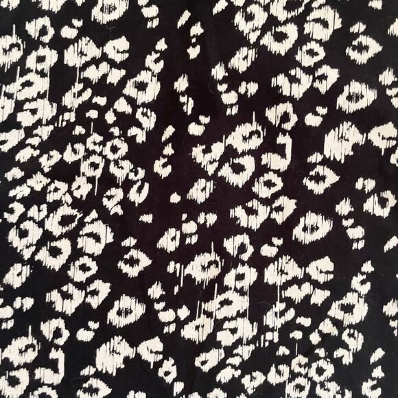 Express Sleeveless Sheath Dress Black Cream Animal Print Knee Length Size XS - Picture 5 of 9